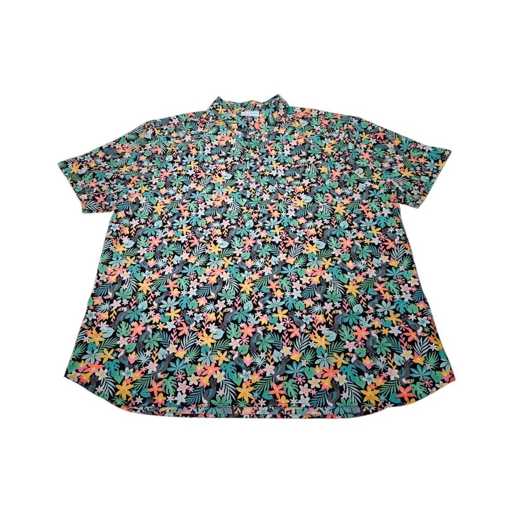 Chubbies Tropical Floral Hawaiian Shirt Men's 2XL Short Sleeve Lightweight EUC